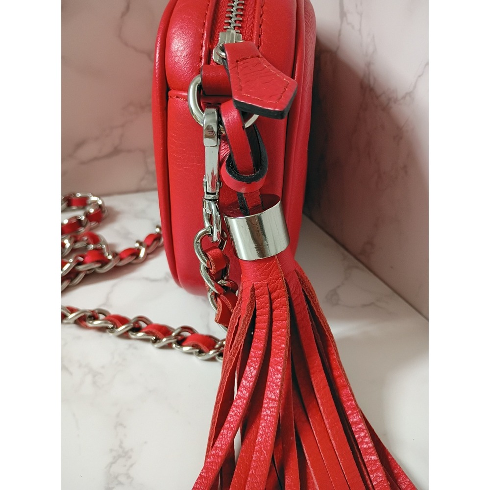 MARIO VALENTINO Nina Red Signature Leather Crossbody Bag - EUC - Picture 7 of 11